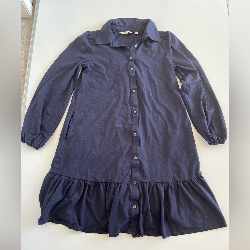 Boden Navy Long Sleeve button down Dress - Picture 8 of 8